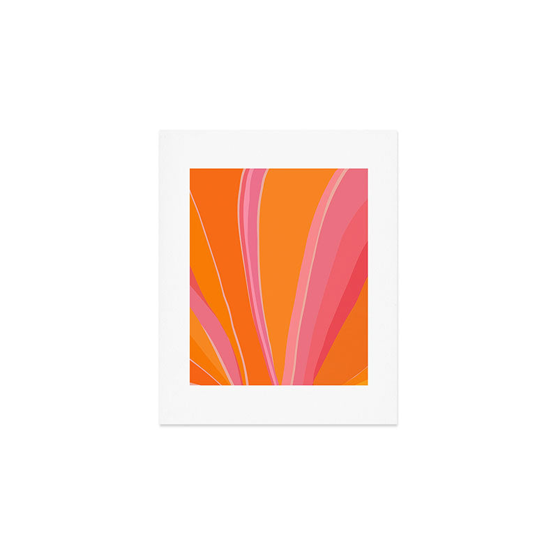 Sunshine Stripe Floral Art Print Gallery Image 1