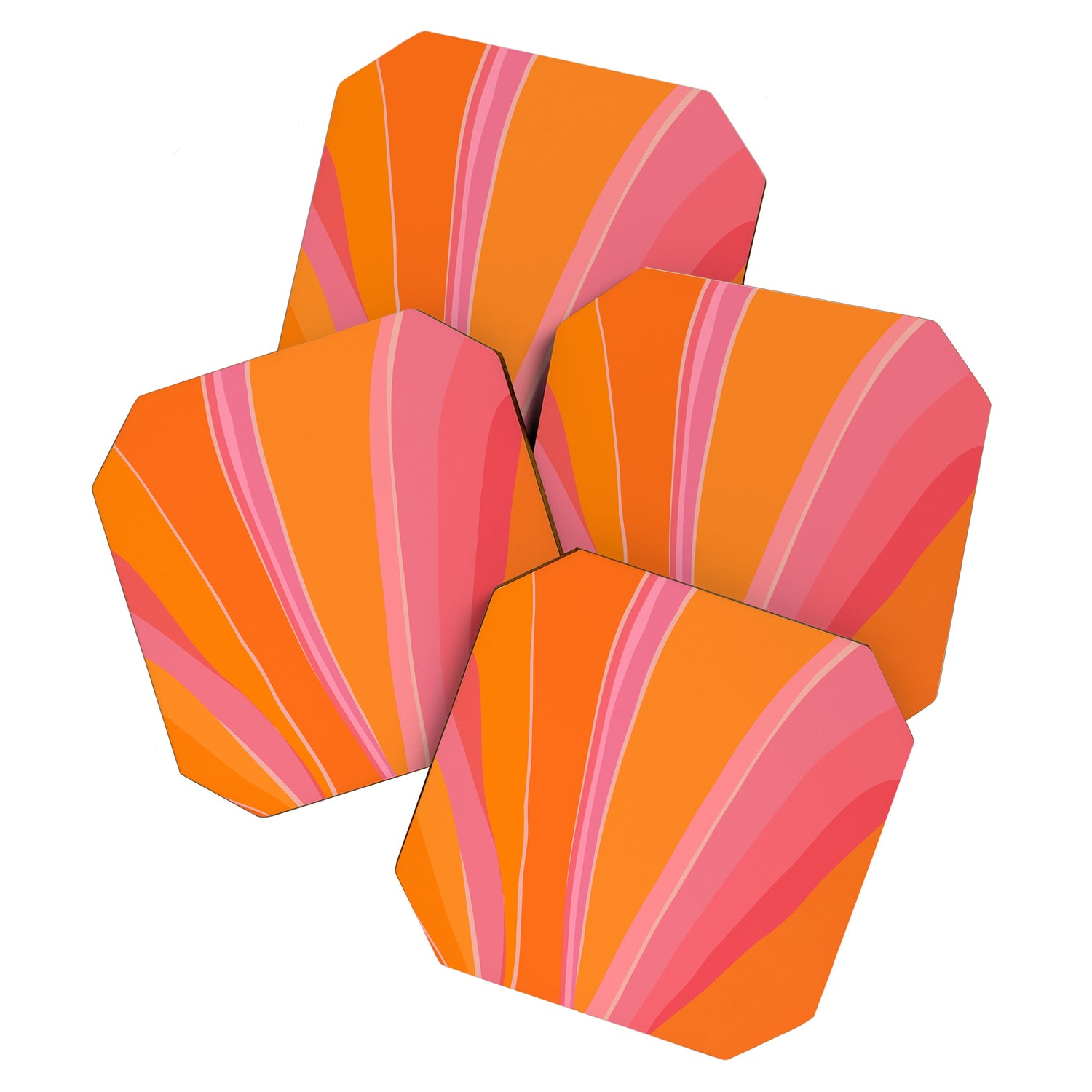 Sunshine Stripe Floral Coaster Gallery Image 1
