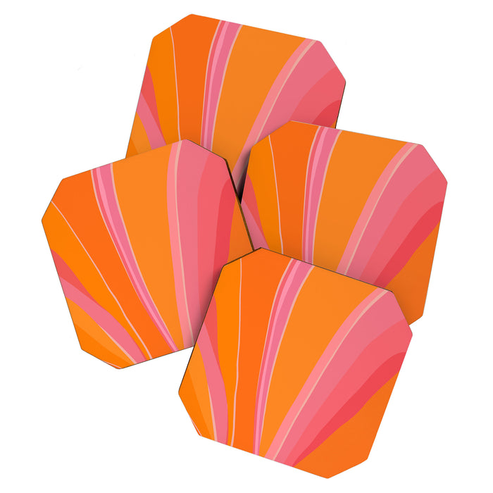 Sunshine Stripe Floral Coaster Gallery Image 1
