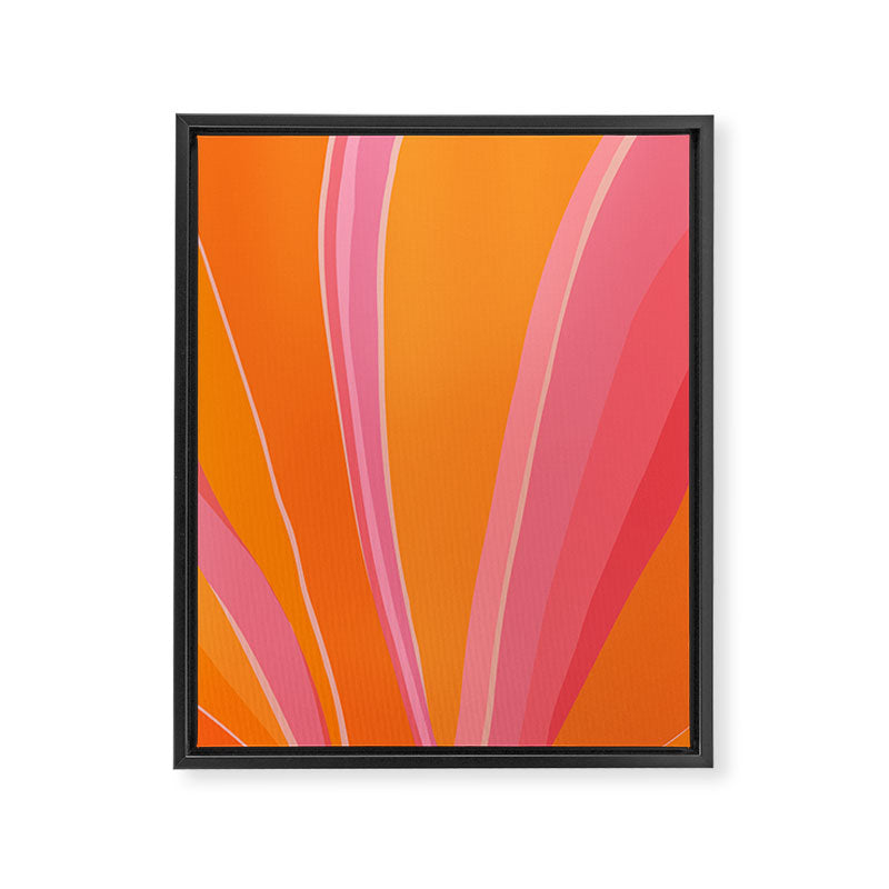Sunshine Stripe Floral Framed Canvas Print Gallery Image 8