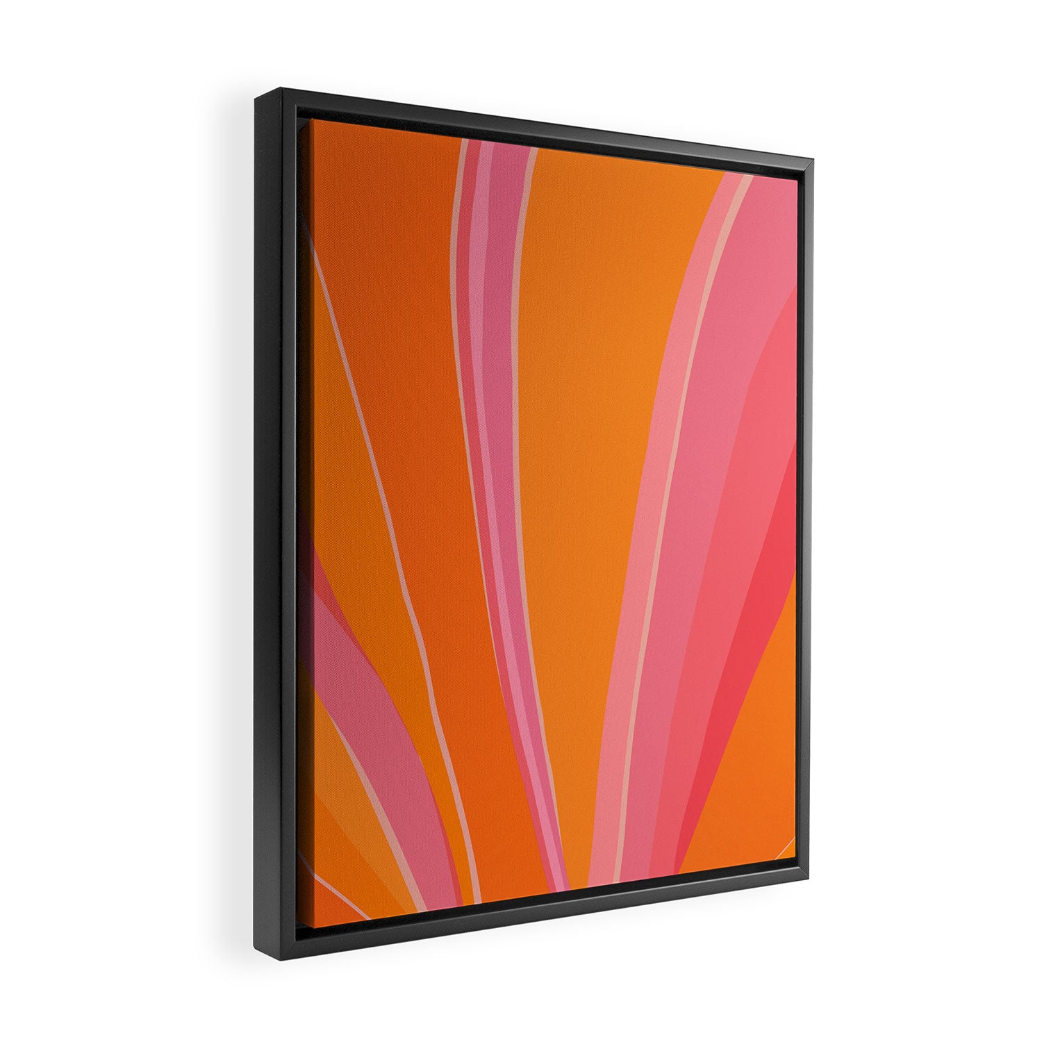 Sunshine Stripe Floral Framed Canvas Print Gallery Image 2