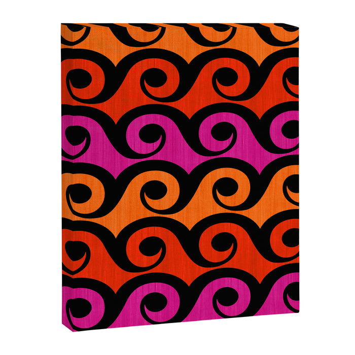 Surf's Up Waves Colorful Pattern  Canvas Print Gallery Image 1