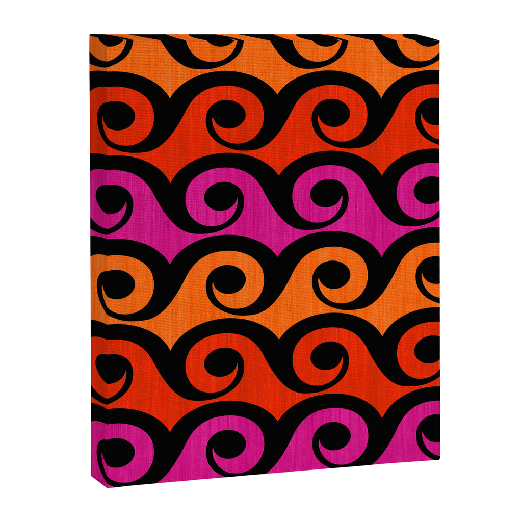 Surf's Up Waves Colorful Pattern  Canvas Print Gallery Image 6