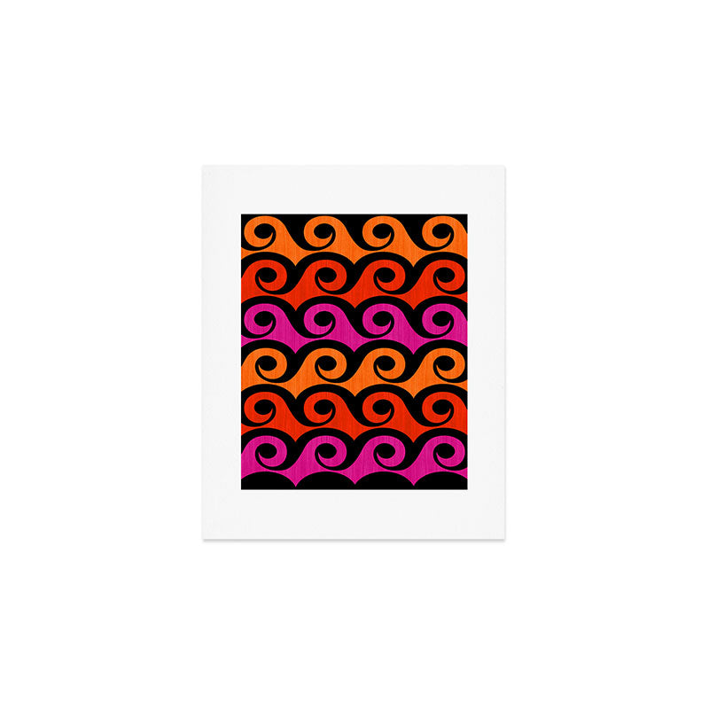 Surf's Up Waves Colorful Pattern  Art Print Gallery Image 1