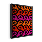 Surf's Up Waves Colorful Pattern  Framed Canvas Print Gallery Image 2