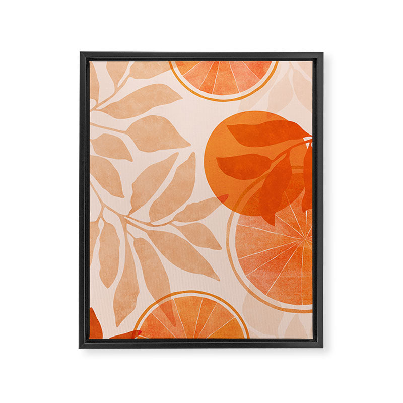 Sweet Orange Citrus Collage Framed Canvas Print Gallery Image 6