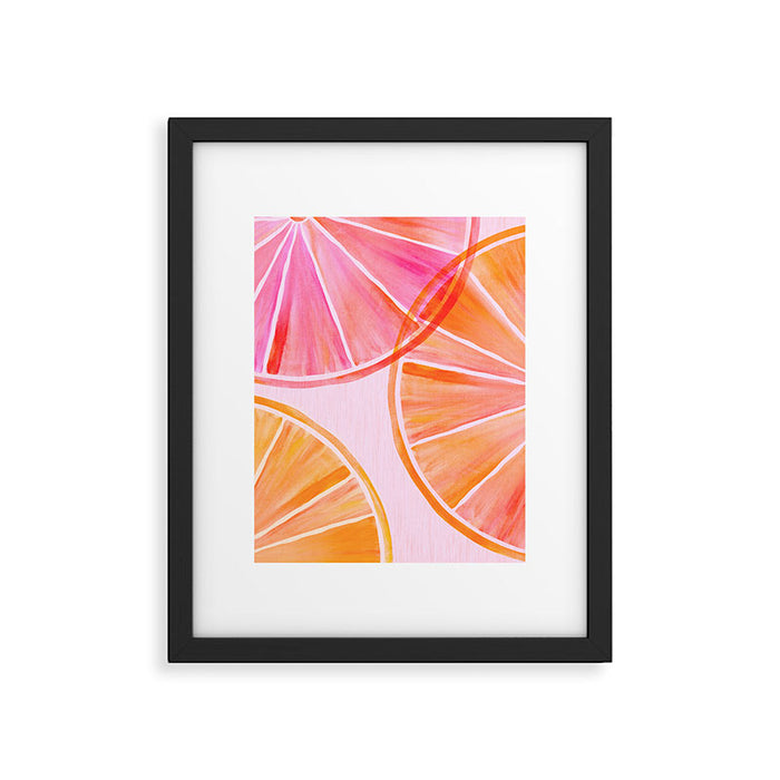 Sweet Summer Citrus - Watercolor Fruit Framed Art Print Gallery Image 1