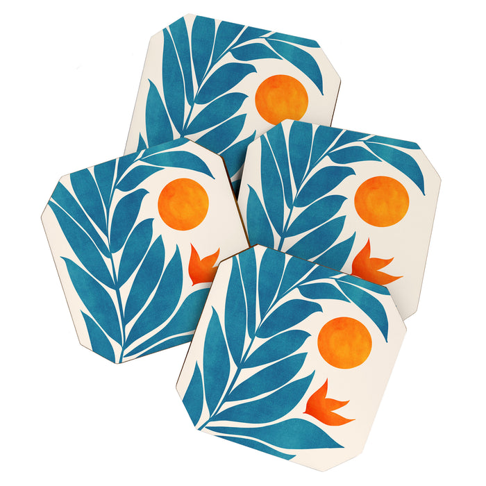 Teal Garden Sunset Coaster Gallery Image 1