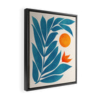 Teal Garden Sunset Framed Canvas Print Gallery Image 2