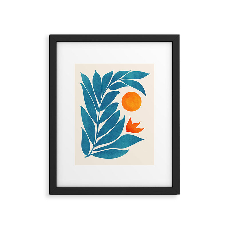 Teal Garden Sunset Framed Art Print Gallery Image 5
