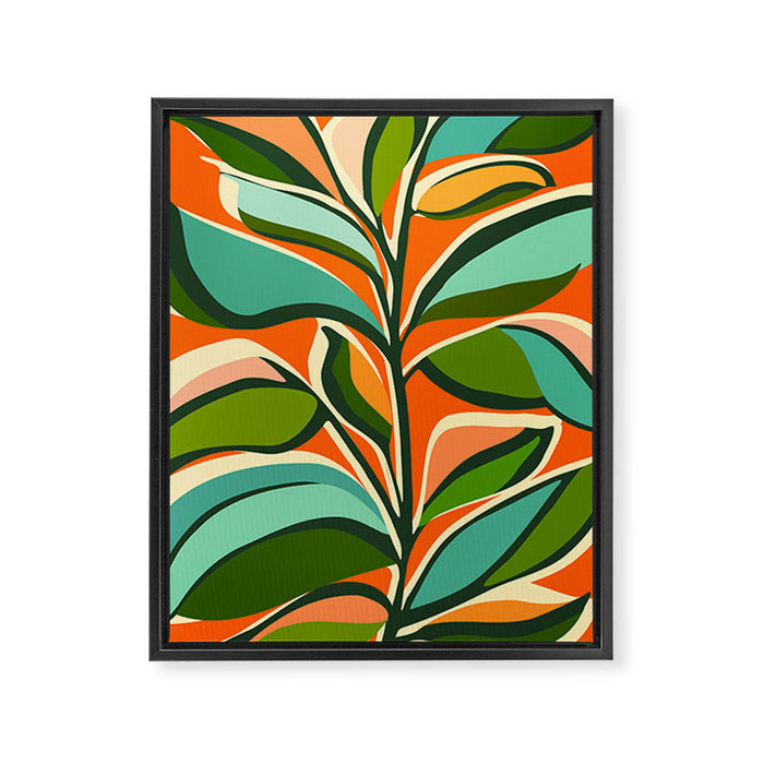 Thankful Garden - Abstract Botanical Illustration Framed Canvas Print Gallery Image 1