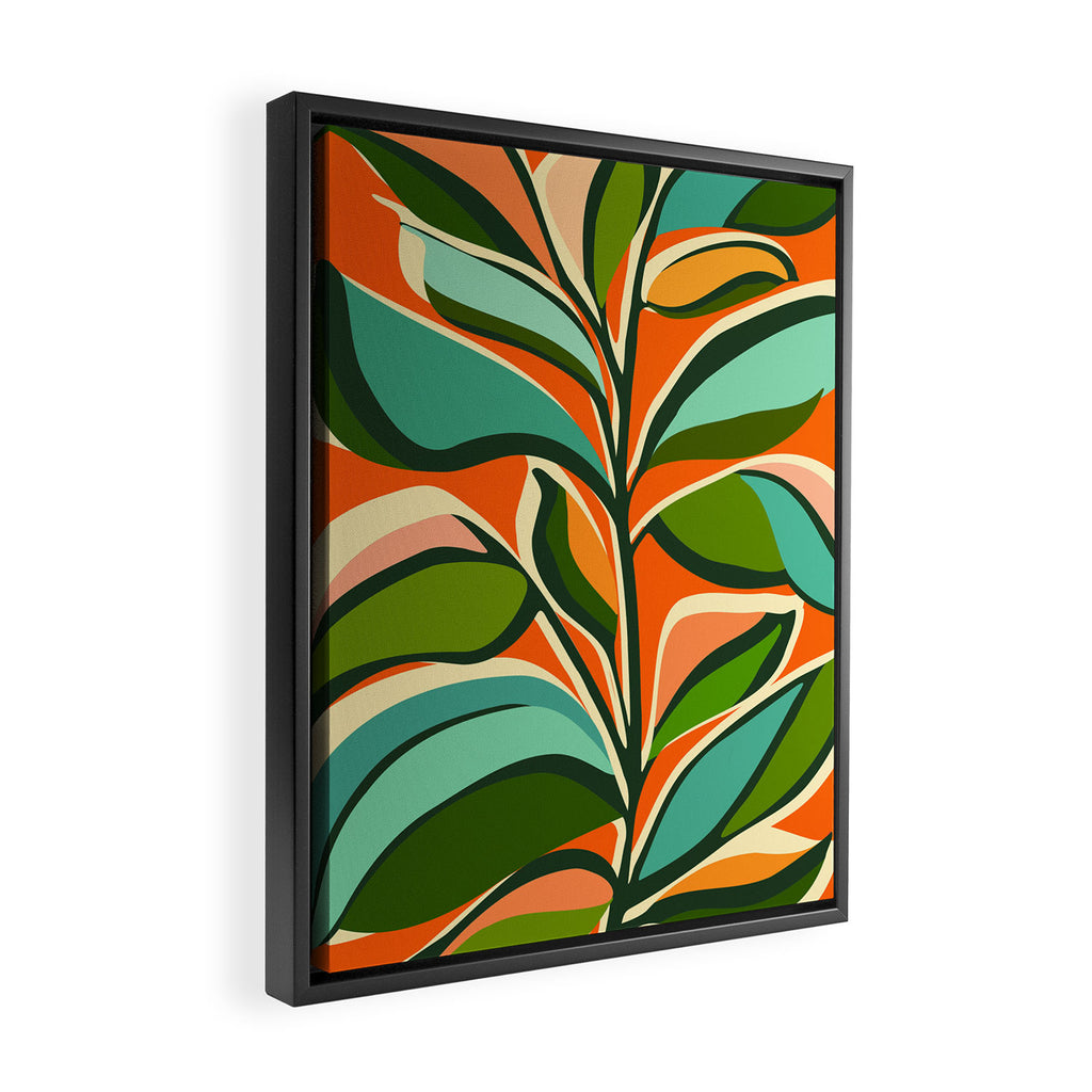 Thankful Garden - Abstract Botanical Illustration Framed Canvas Print Gallery Image 2