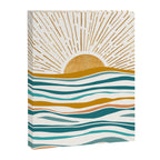The Sun and The Sea - Gold and Teal Canvas Print Gallery Image 8