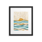 The Sun and The Sea - Gold and Teal Framed Art Print Gallery Image 6