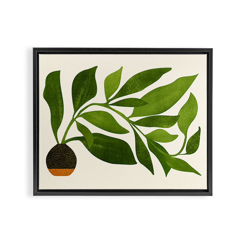 The Wanderer - House Plant Illustration Framed Canvas Print Gallery Image 6