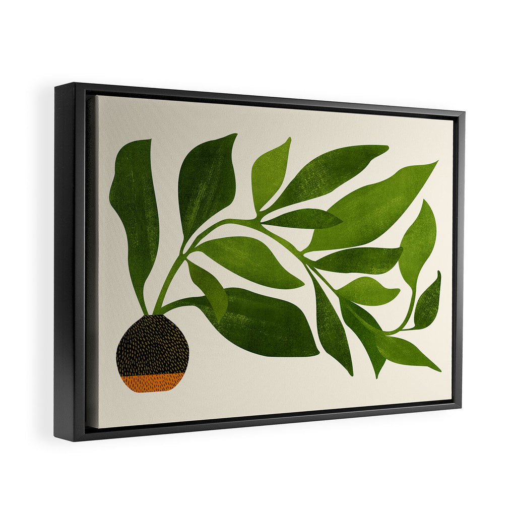 The Wanderer - House Plant Illustration Framed Canvas Print Gallery Image 2