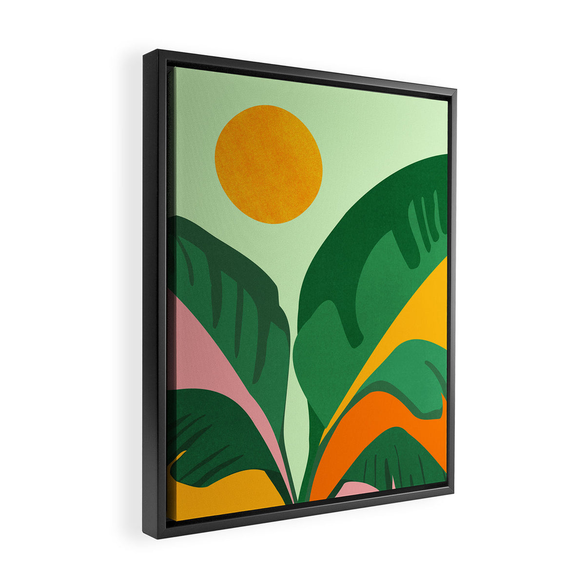 Things Are Looking Up / Tropical Greenery Framed Canvas Print Gallery Image 2