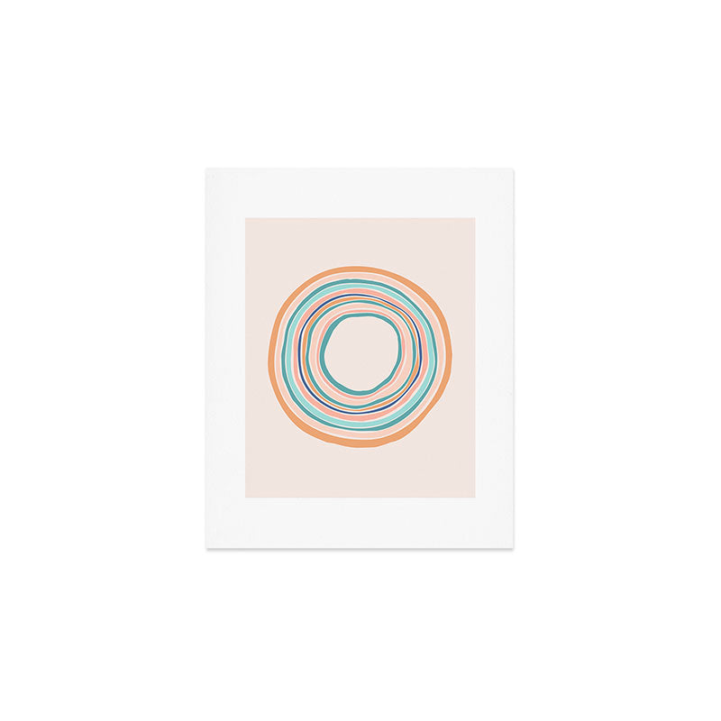 Time Travel - Colorful Rings Art Print Gallery Image 1