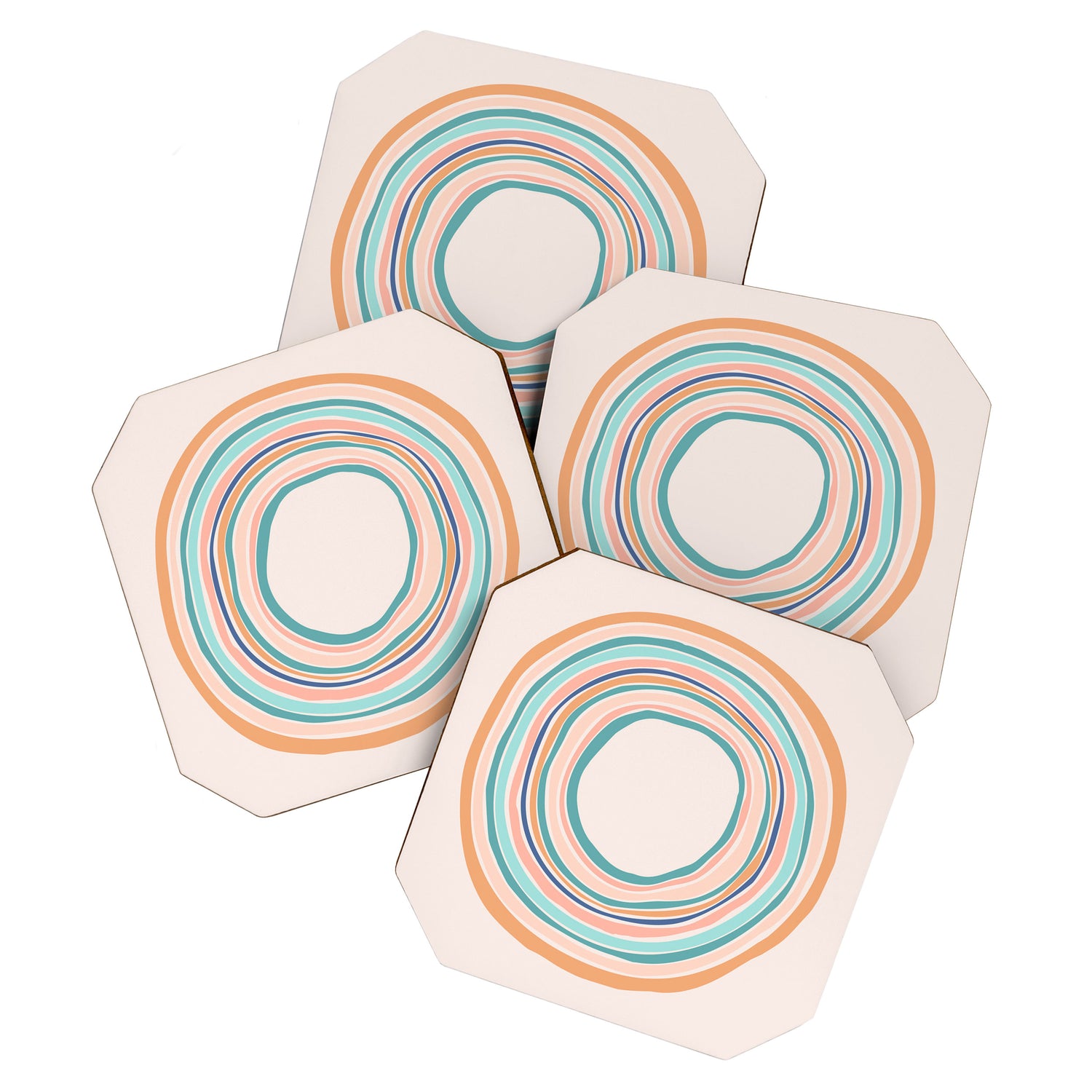 Time Travel - Colorful Rings Coaster Gallery Image 1