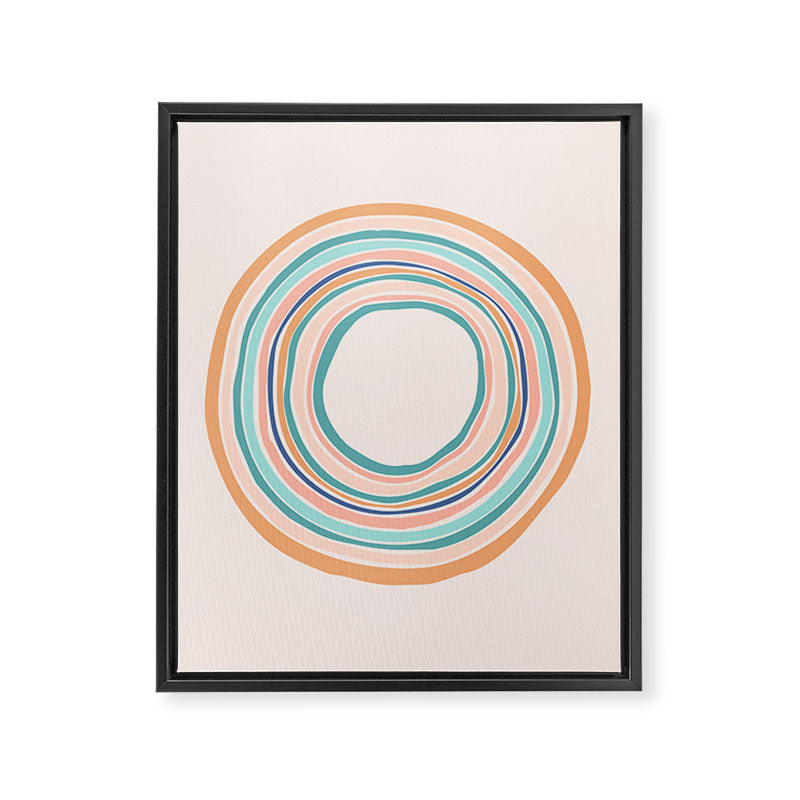Time Travel - Colorful Rings Framed Canvas Print Gallery Image 8