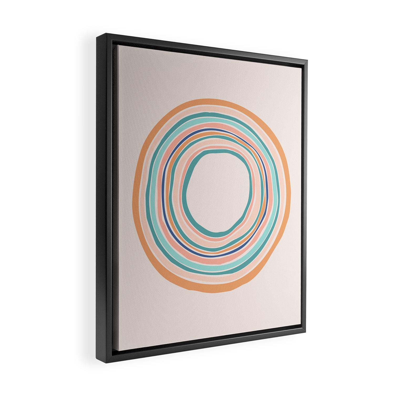 Time Travel - Colorful Rings Framed Canvas Print Gallery Image 2