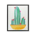 Tiny Cactus Blossoms Collage Framed Canvas Print Gallery Image 8