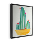 Tiny Cactus Blossoms Collage Framed Canvas Print Gallery Image 2