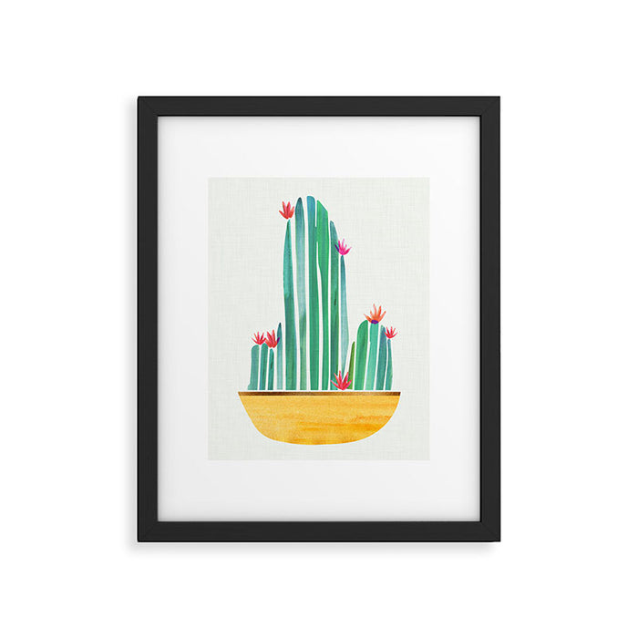 Tiny Cactus Blossoms Collage Framed Art Print Gallery Image 1