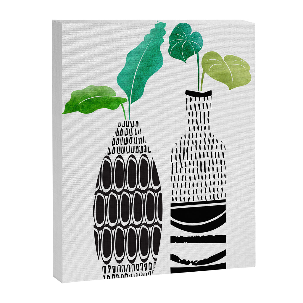 Tribal Vases II with Tropical Greenery Canvas Print Gallery Image 6