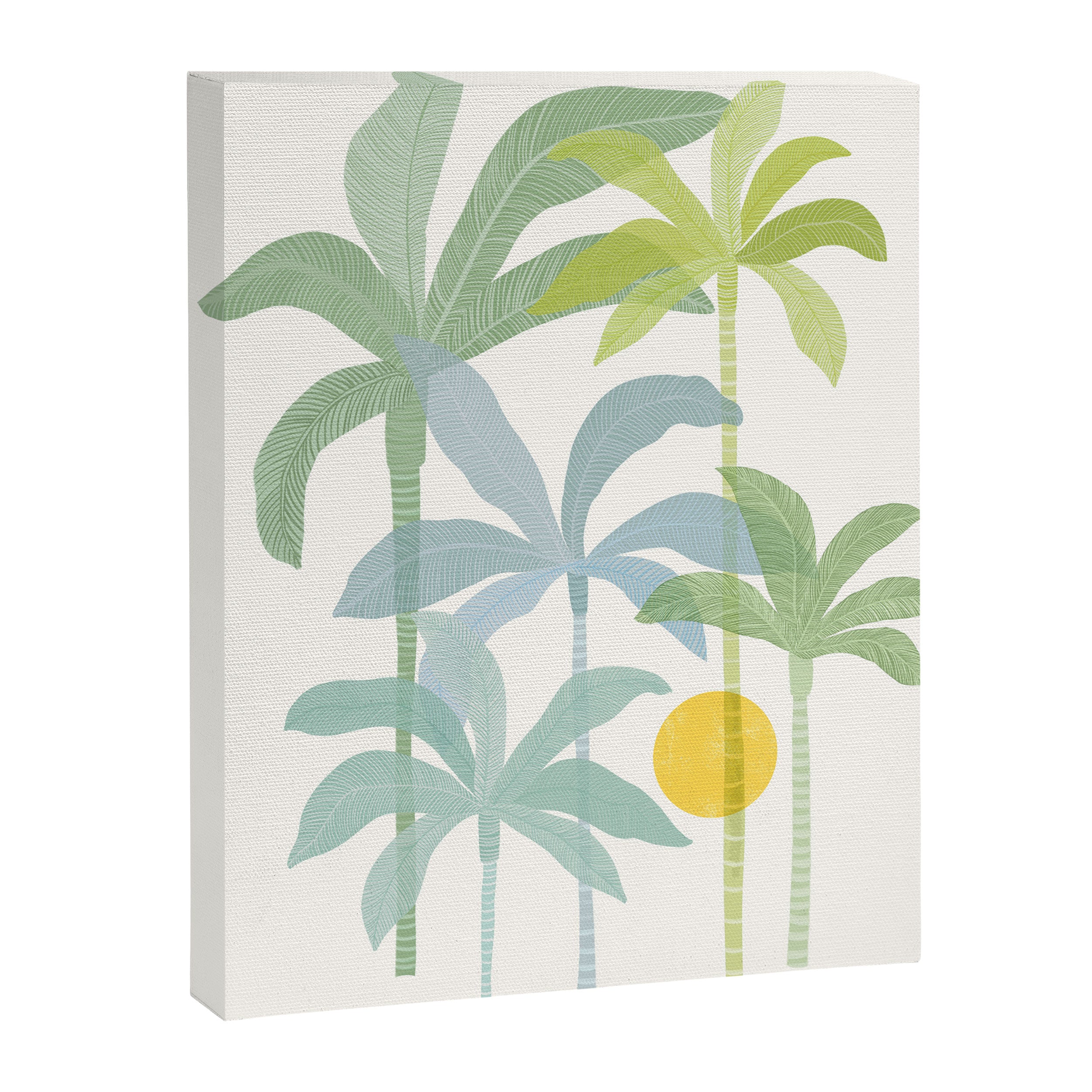 Tropic Sun - palm tree drawing Canvas Print Gallery Image 6