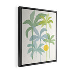 Tropic Sun - palm tree drawing Framed Canvas Print Gallery Image 2