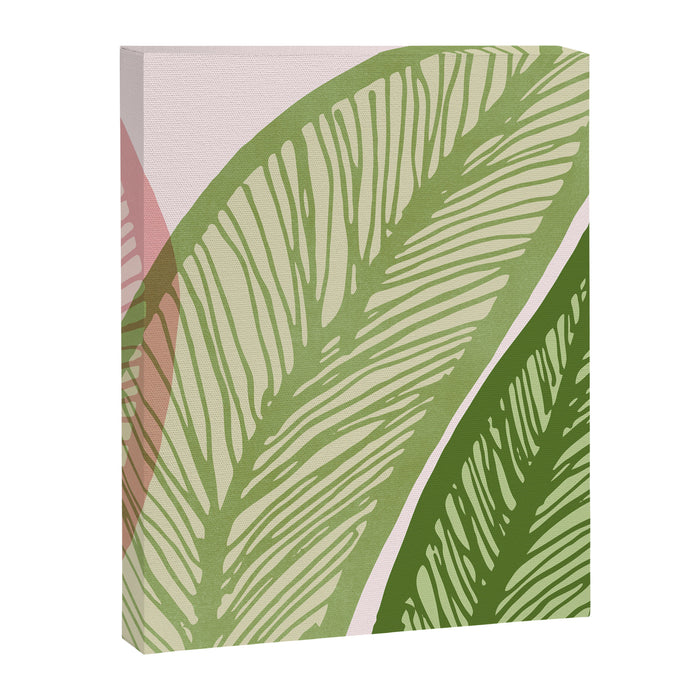 Tropical Banana Leaf Line Art Canvas Print Gallery Image 1