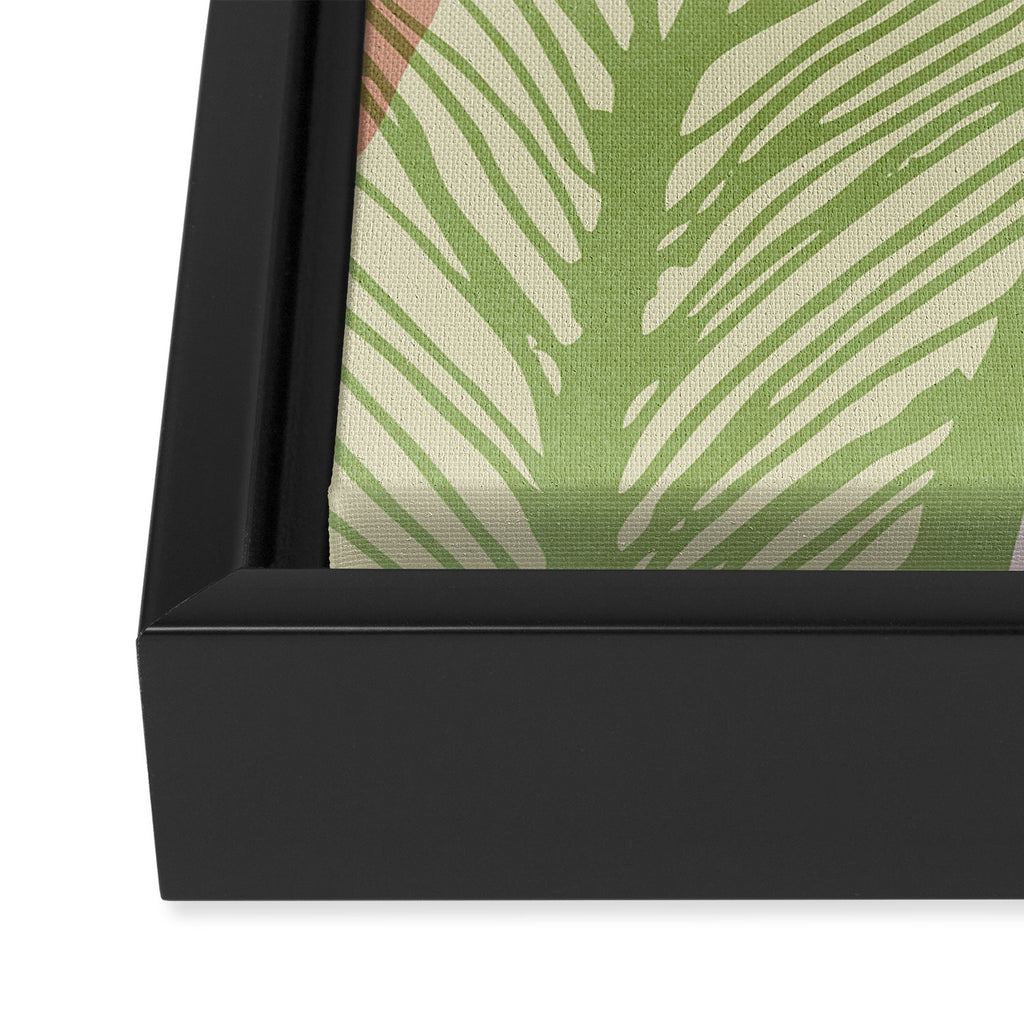 Tropical Banana Leaf Line Art Framed Canvas Print Gallery Image 3