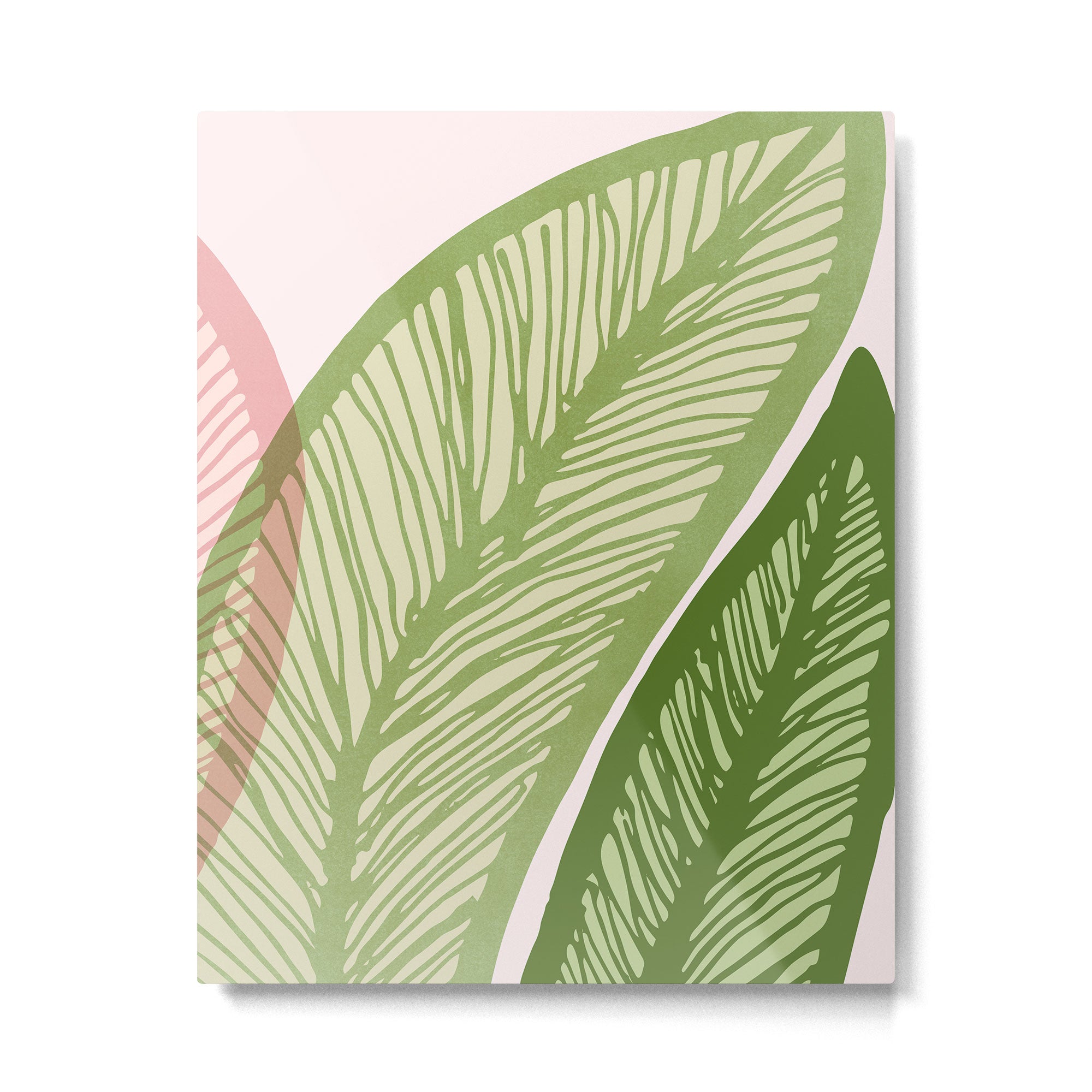 Tropical Banana Leaf Line Art Metal Print Gallery Image 6