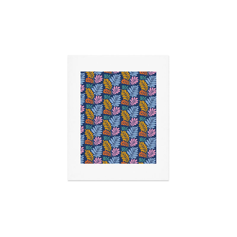 Tropical Bright Night Pattern Art Print Gallery Image 1