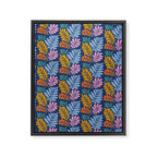 Tropical Bright Night Pattern Framed Canvas Print Gallery Image 8
