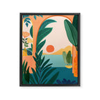 Tropical Evening Sunset Landscape Framed Canvas Print Gallery Image 6