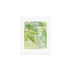 Tropical Forest Fern Fronds - botanical greenery design Art Print Gallery Image 1