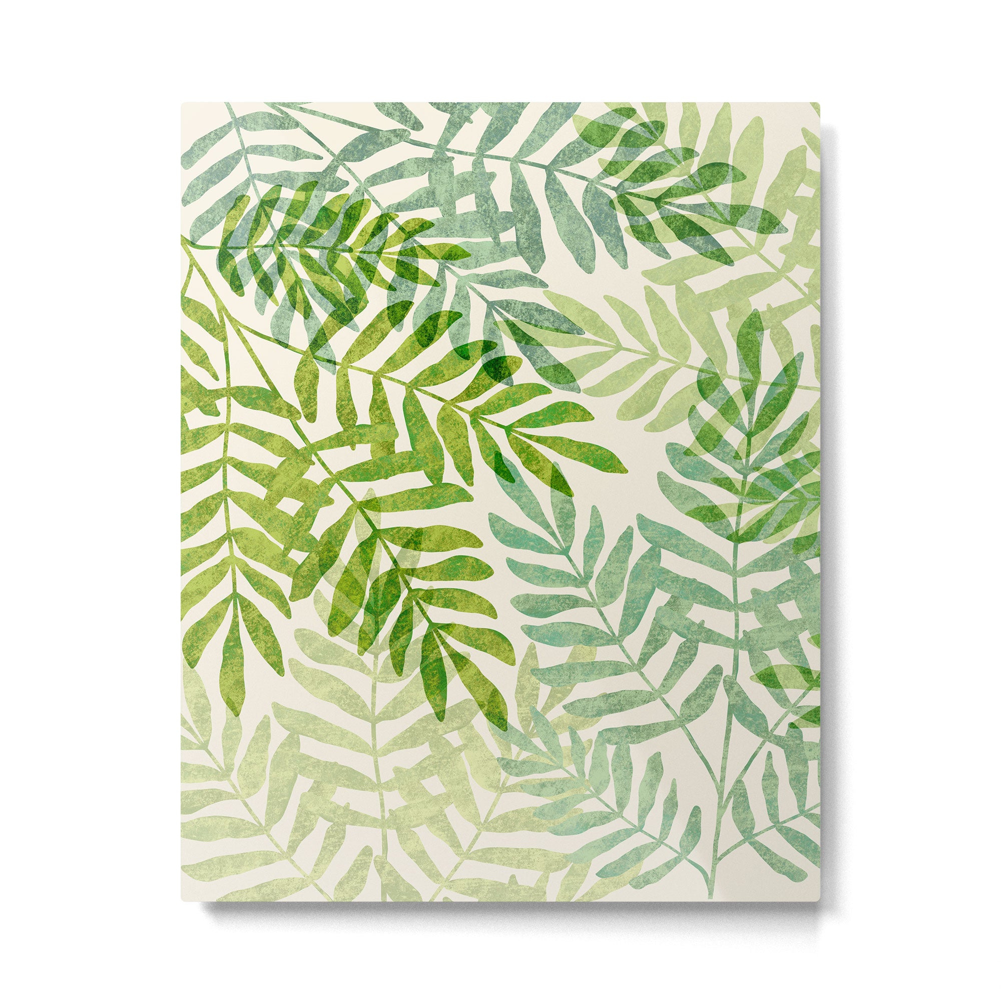 Tropical Forest Fern Fronds - botanical greenery design Metal Print Gallery Image 6
