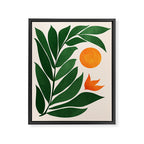 Tropical Forest Sunset / Mid Century Abstract Shapes Framed Canvas Print Gallery Image 6