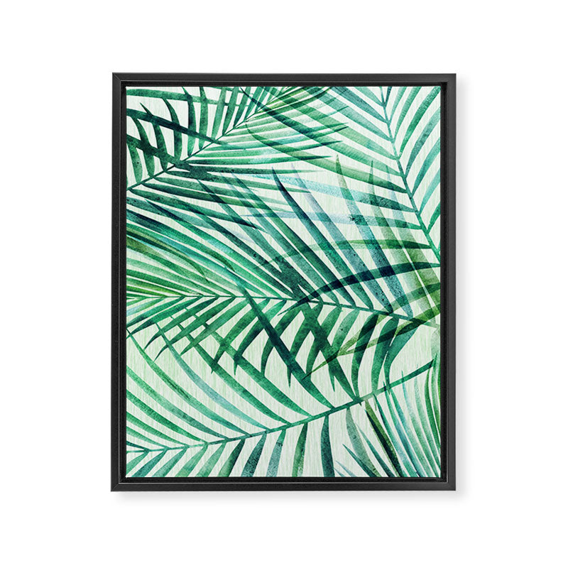 Tropical Fronds Abstract Design Framed Canvas Print Gallery Image 8