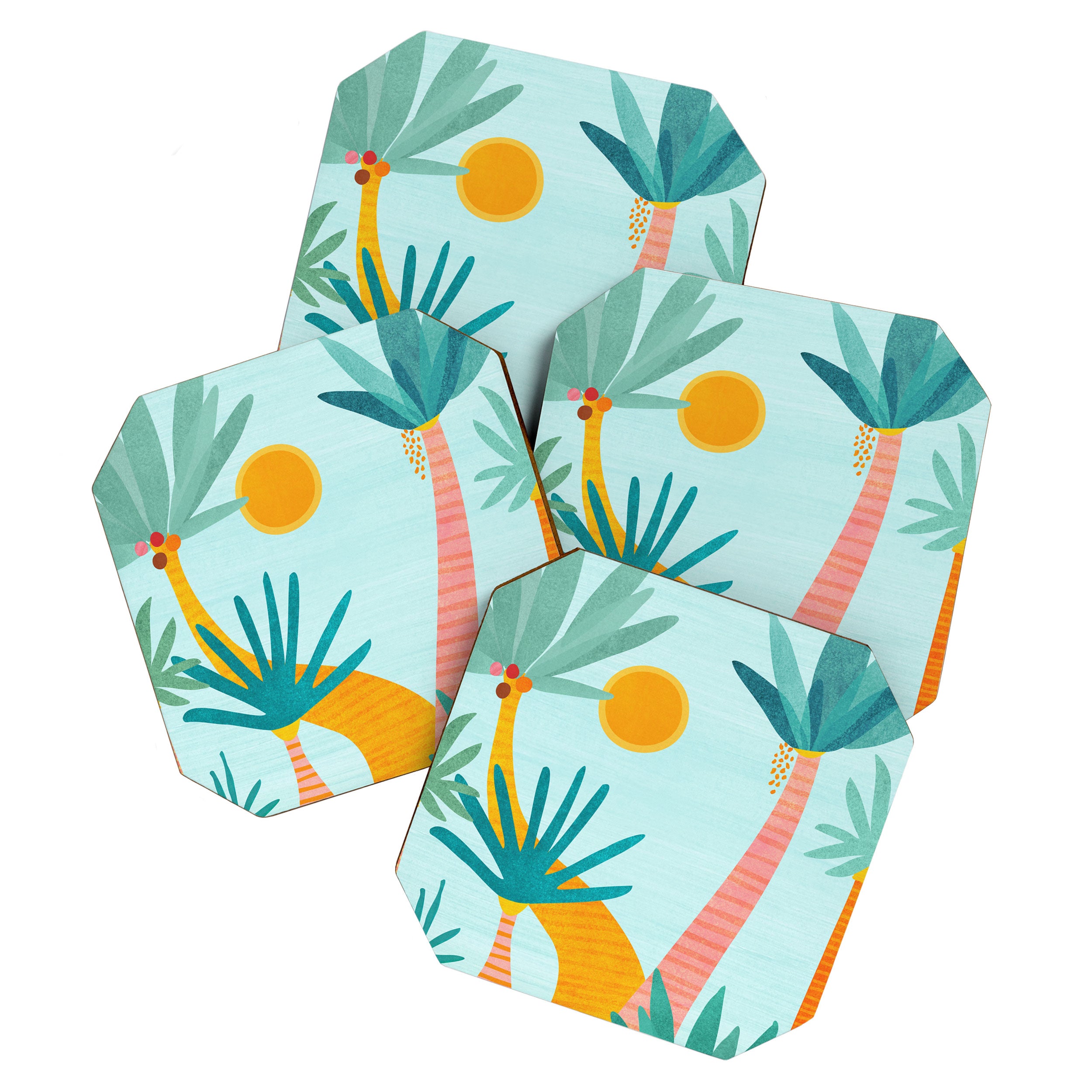 Tropical Island Whimsy Coaster Gallery Image 1