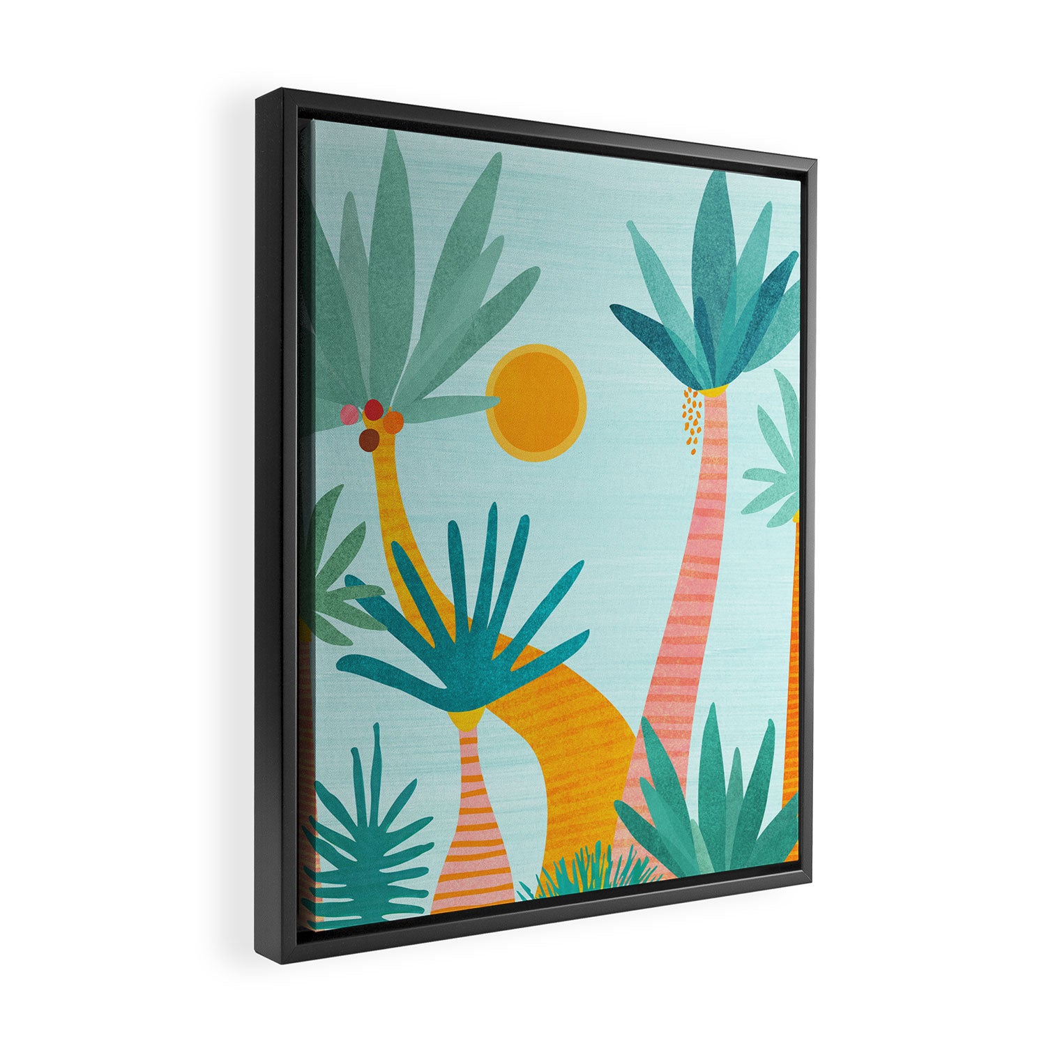 Tropical Island Whimsy Framed Canvas Print Gallery Image 2