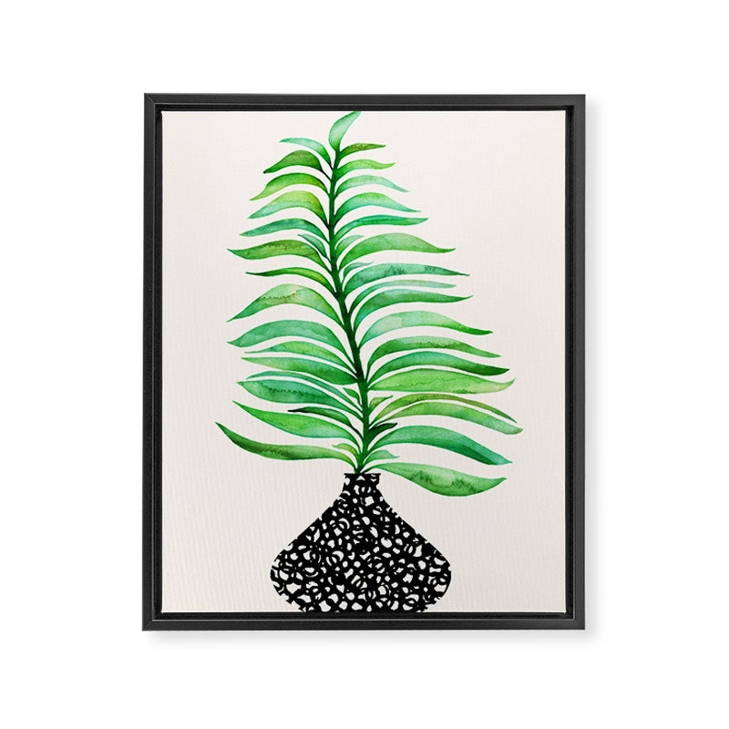 Tropical Leaf Botanical Painting Framed Canvas Print Gallery Image 6