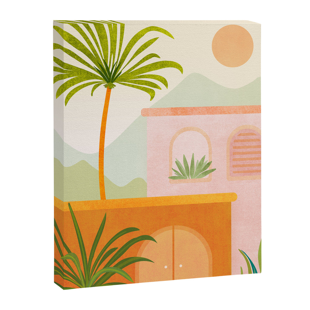 Tropical Mountain Village Landscape Canvas Print Gallery Image 6