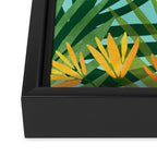Tropical Ocean View Landscape Illustration Framed Canvas Print Gallery Image 3