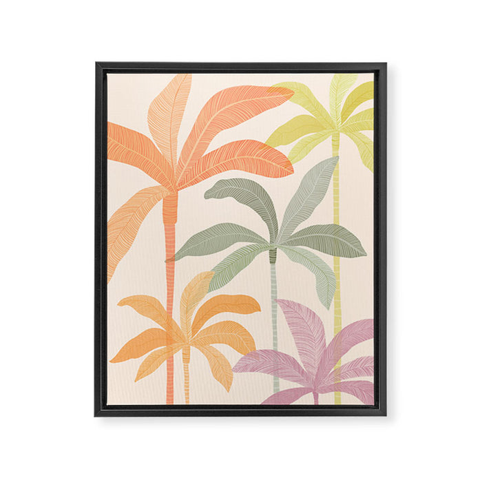 Tropical Palm Grove Framed Canvas Print Gallery Image 1