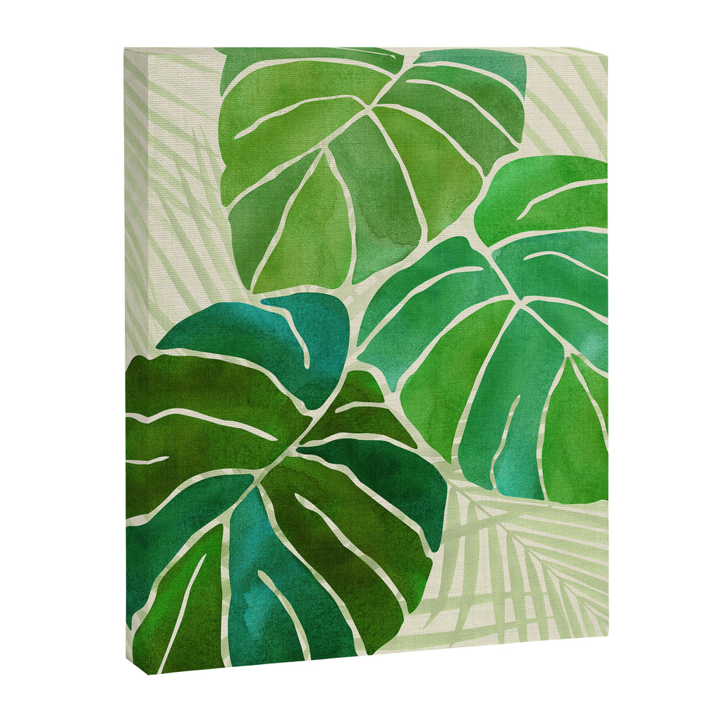 Tropical Plants Monstera Leaf Canvas Print Gallery Image 6