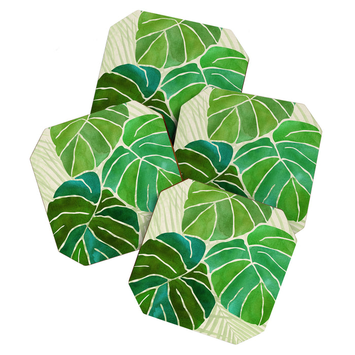 Tropical Plants Monstera Leaf Coaster Gallery Image 1
