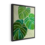 Tropical Plants Monstera Leaf Framed Canvas Print Gallery Image 2